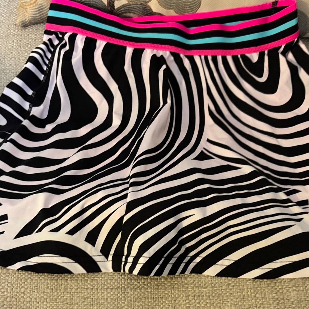 Zebra Print Women's Skirt with Pink Accents
